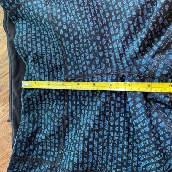 Lululemon Pace Rival Crop (19") Shatter Weave Desert Teal Alberta Lake / Black 6 - Picture 10 of 16
